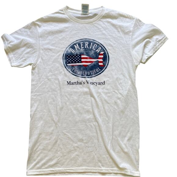 Delta Pro Weight Tops - Martha's Vineyard America The Beautiful Vintage Tshirt Small